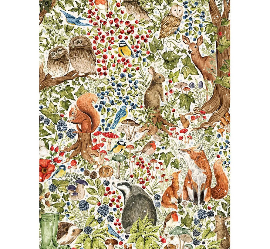 Gibsons The Art File: Woodland Wildlife Puzzle 1000pcs