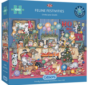 Gibsons Gibsons Feline Festivities Puzzle 1000pcs