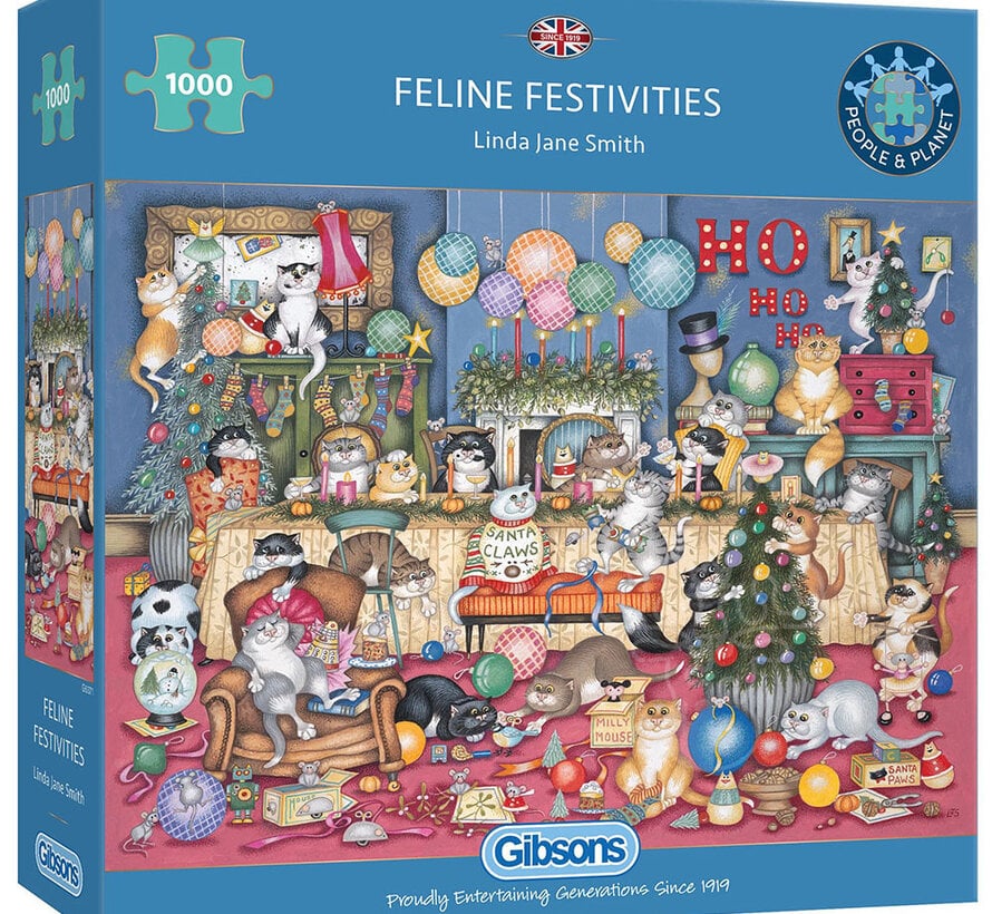 Gibsons Feline Festivities Puzzle 1000pcs