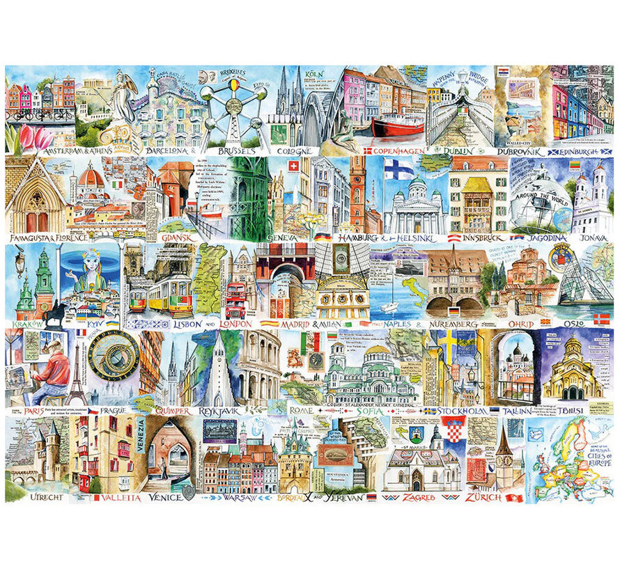 Gibsons Sights & Sounds of Europe Puzzle 1000pcs