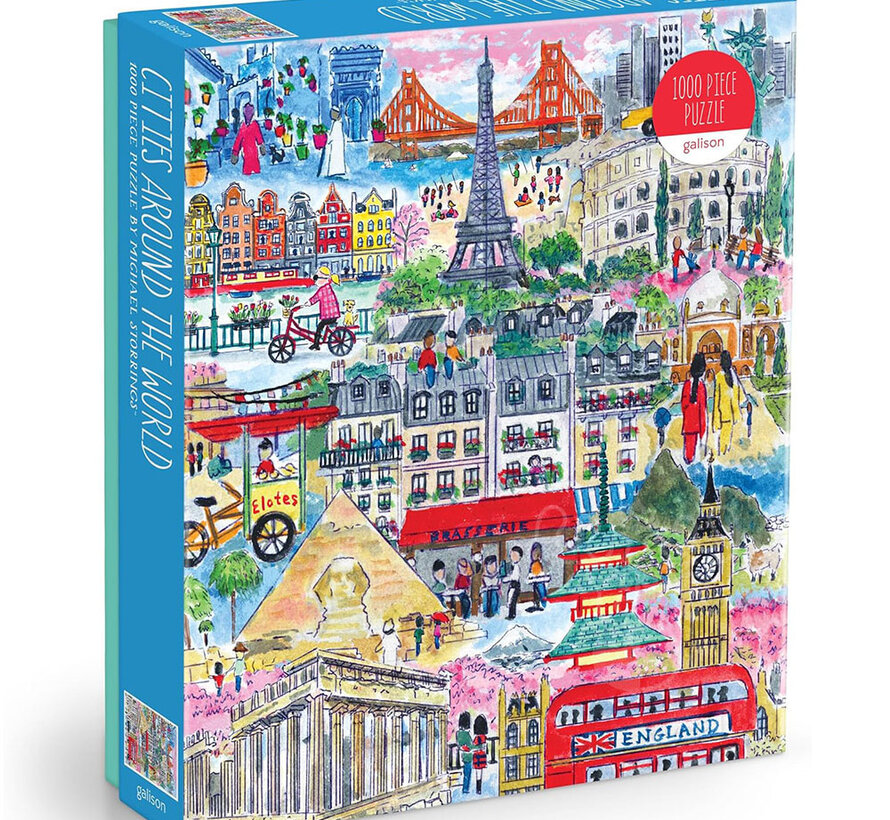 Galison Michael Storrings Cities Around the World Puzzle 1000pcs