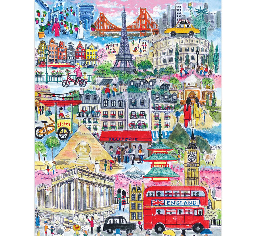 Galison Michael Storrings Cities Around the World Puzzle 1000pcs