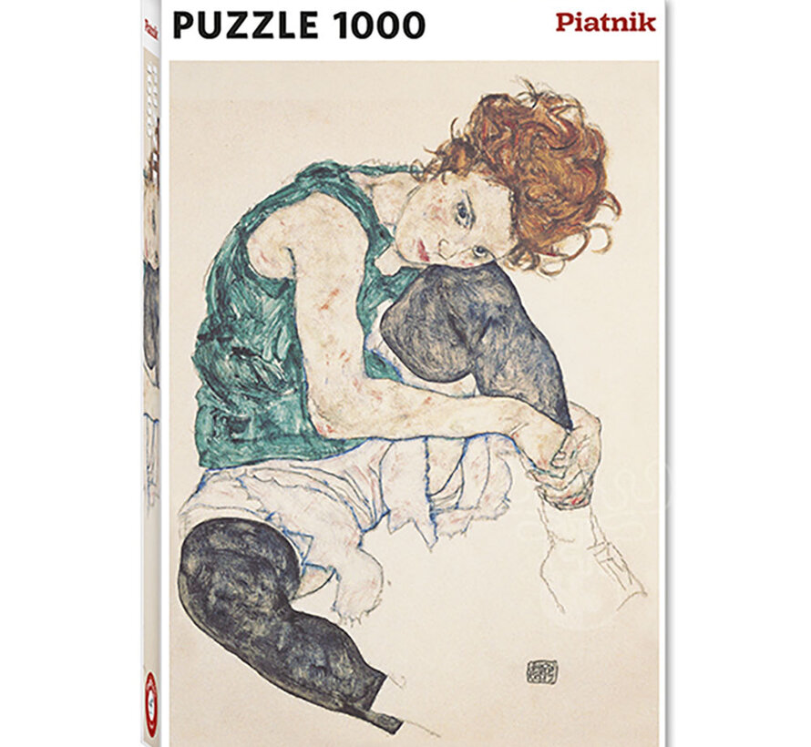 Piatnik Schiele - Sitting Woman Puzzle 1000pcs