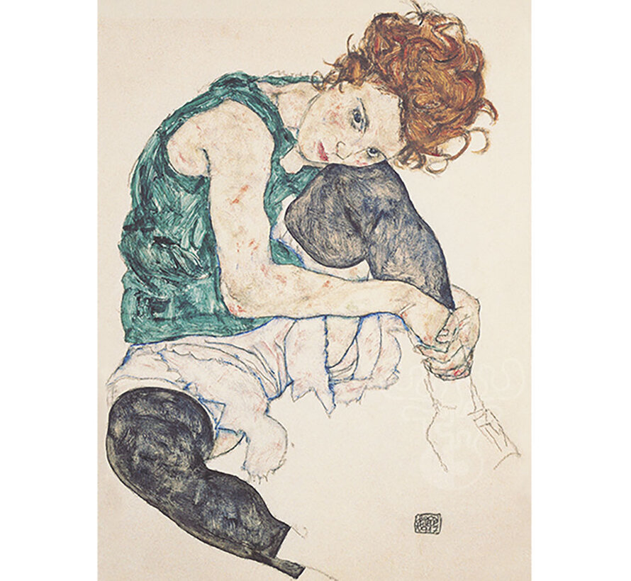 Piatnik Schiele - Sitting Woman Puzzle 1000pcs