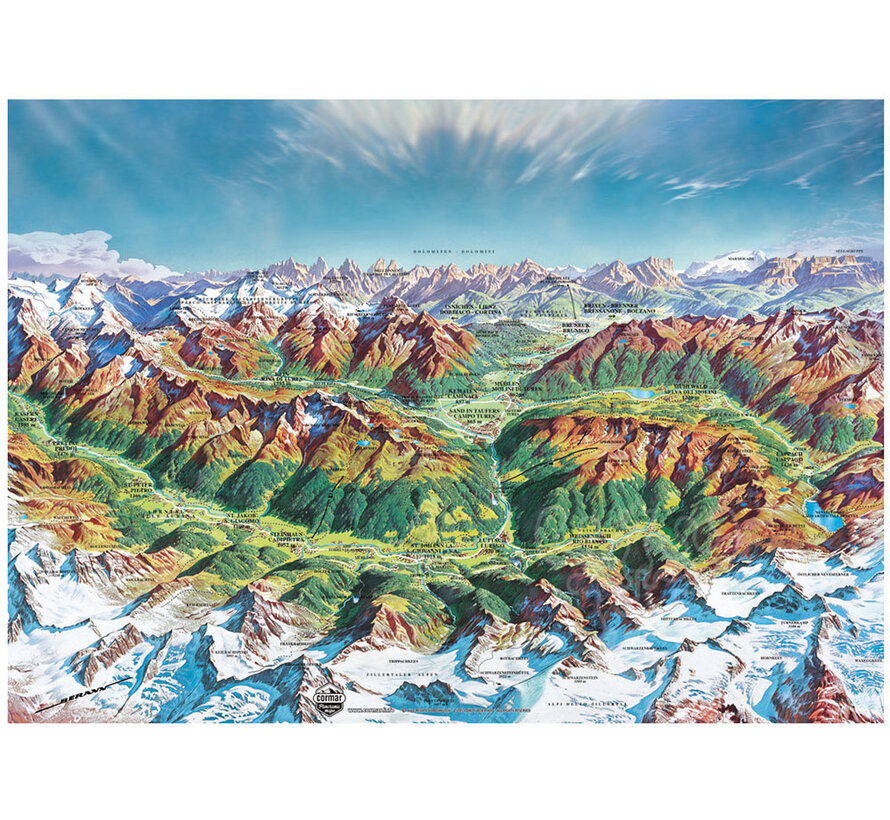 Heye Map Art Alpine Mountain World Puzzle 2000pcs