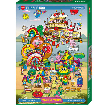 Heye Heye Take a Trip: With Jon Burgerman Puzzle 500pcs