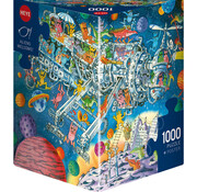 Heye Heye Aliens Welcome! Puzzle 1000pcs Triangle Box