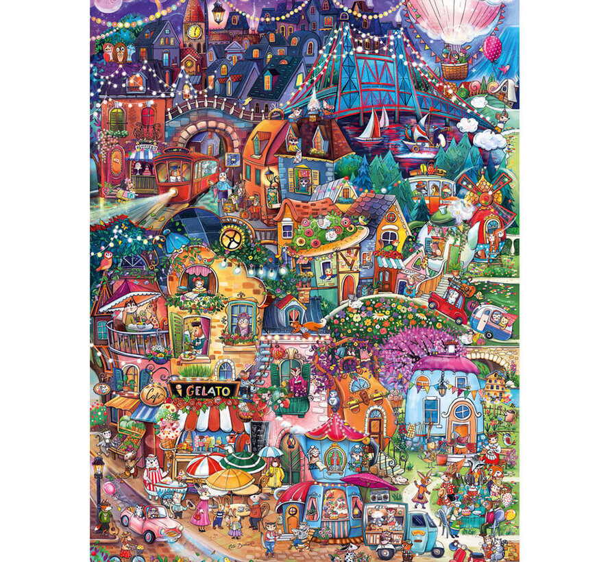 Heye Happytown: Good Evening! Puzzle 1000pcs