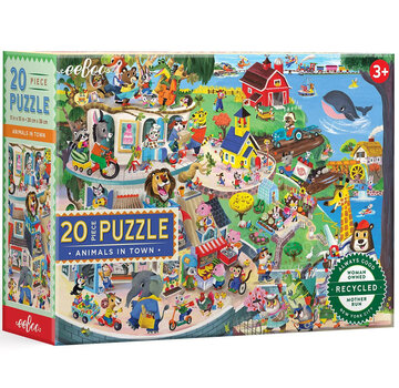 EeBoo eeBoo Animals in Town Puzzle 20pcs