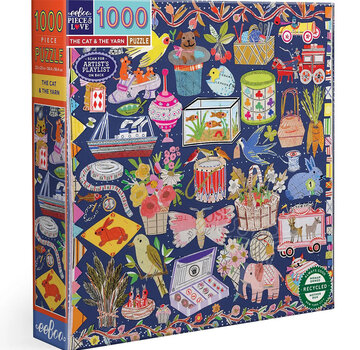 EeBoo eeBoo The Cat & The Yarn Puzzle 1000pcs