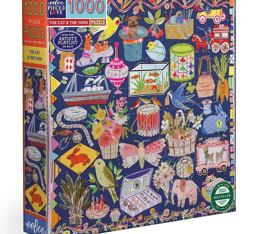 eeBoo The Cat & The Yarn Puzzle 1000pcs