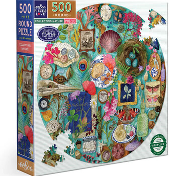 EeBoo eeBoo Collecting Nature Round Puzzle 500pcs