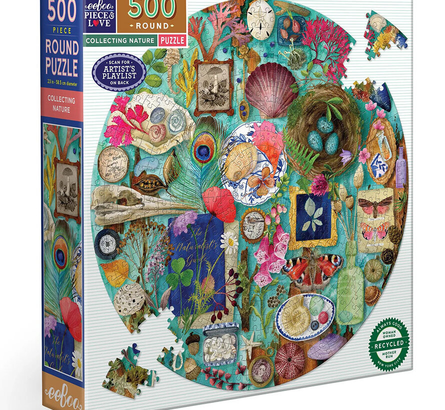 eeBoo Collecting Nature Round Puzzle 500pcs