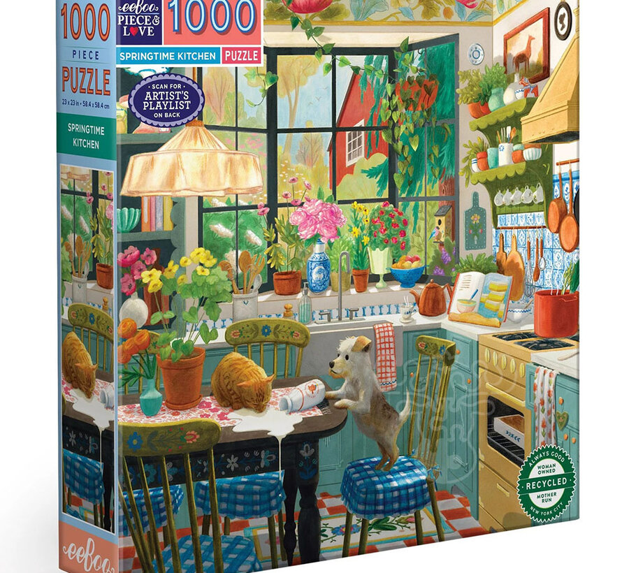eeBoo Springtime Kitchen Puzzle 1000pcs
