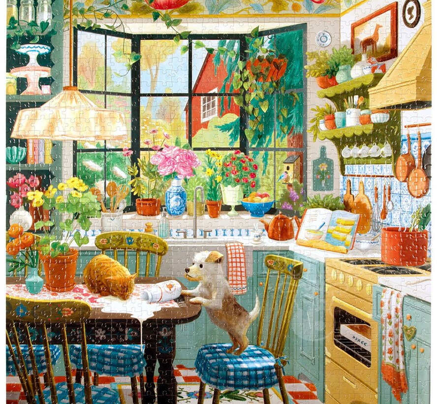 eeBoo Springtime Kitchen Puzzle 1000pcs