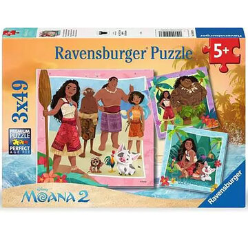 Ravensburger Ravensburger Disney Moana 2: Off To New Adventures Puzzle 3 x 49pcs