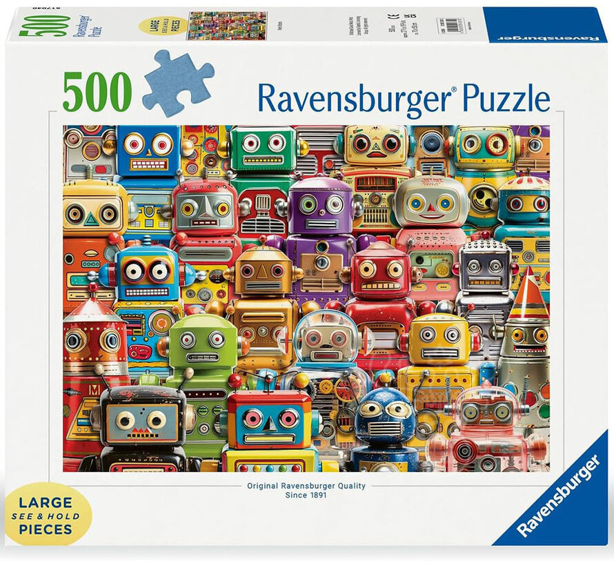 Ravensburger Retro Robots Large Format Puzzle 500pcs