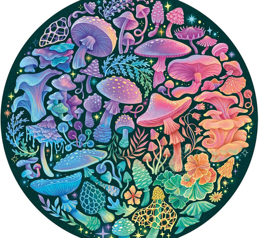 Ravensburger Circle of Colors: Mushrooms Round Puzzle 500pcs