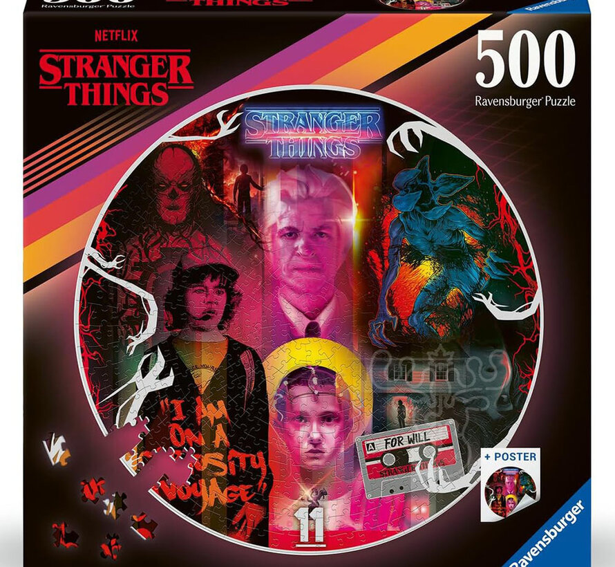 Ravensburger Stranger Things Round Puzzle 500pcs