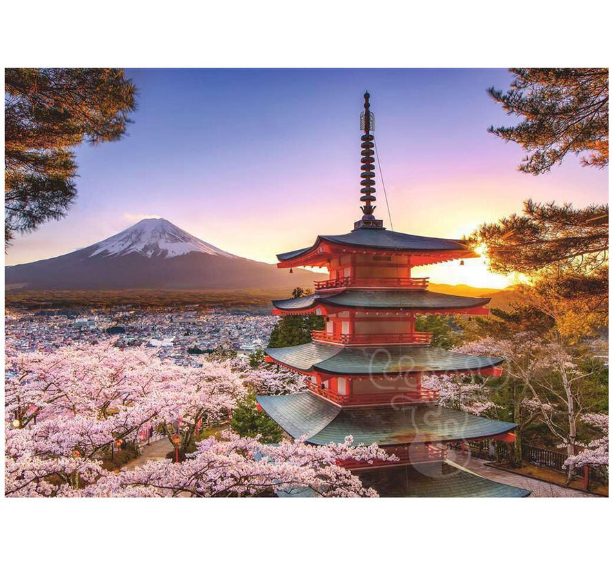 Ravensburger Mount Fuji Cherry Blossom View Puzzle 1000pcs