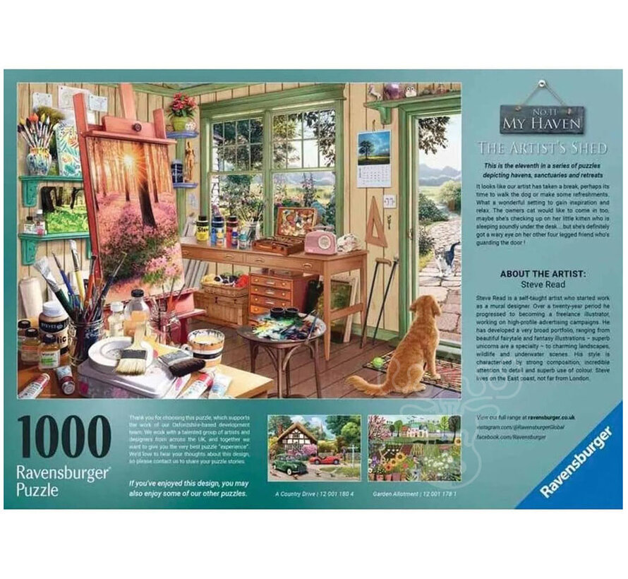 Ravensburger My Haven  #11 The Artist's Shed Puzzle 1000pcs