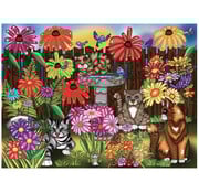 JaCaRou Puzzles FINAL SALE JaCaRou Garden Cats / Chats de Jardin Puzzle 1000pcs