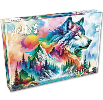Delfy Delfy Wolf of Many Hues Puzzle 1000pcs - Canada Only