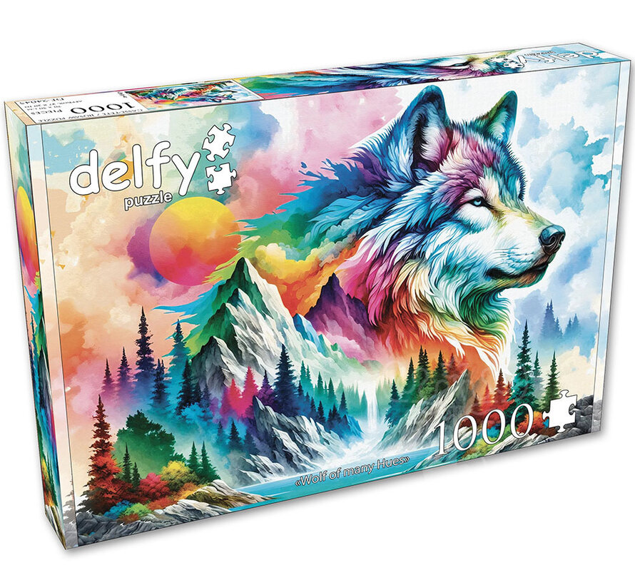 Delfy Wolf of Many Hues Puzzle 1000pcs