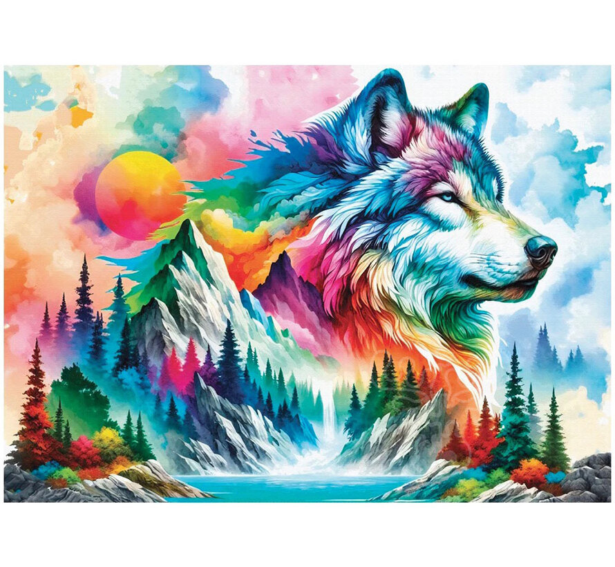 Delfy Wolf of Many Hues Puzzle 1000pcs
