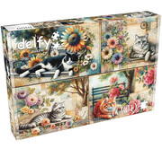 Delfy Delfy Catnap in the Park Puzzle 1000pcs