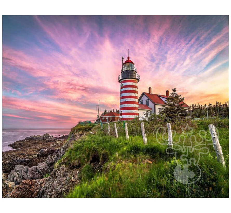 Springbok West Quoddy Head Lighthouse Puzzle 1000pcs RETIRED
