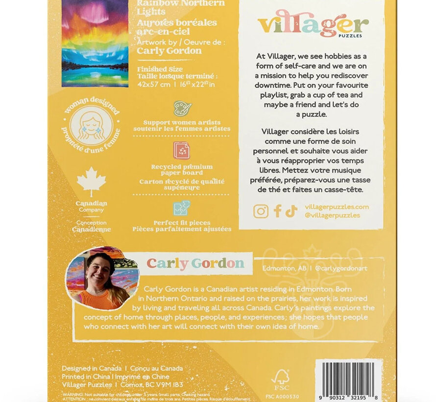 Villager Rainbow Northern Lights Puzzle 500pcs
