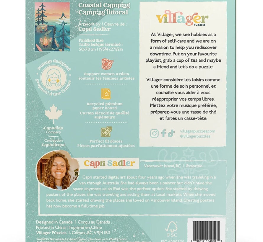 Villager Coastal Camping Puzzle 1000pcs