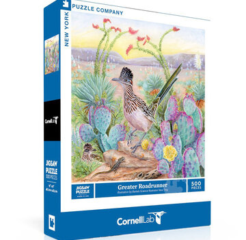 New York Puzzle Company New York Puzzle Co. Cornell Lab: Greater Roadrunner Puzzle 500pcs