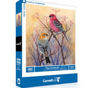 New York Puzzle Company New York Puzzle Co. Cornell Lab: Pine Grosbeaks Puzzle 500pcs