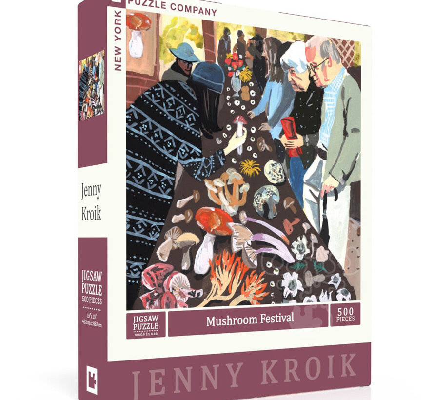 New York Puzzle Co. Jenny Kroik: Mushroom Festival Puzzle 500pcs