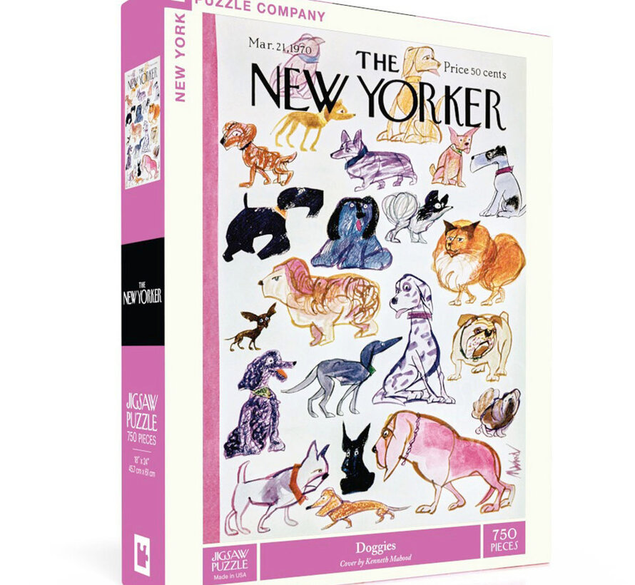 New York Puzzle Co. The New Yorker: Doggies Puzzle 750pcs