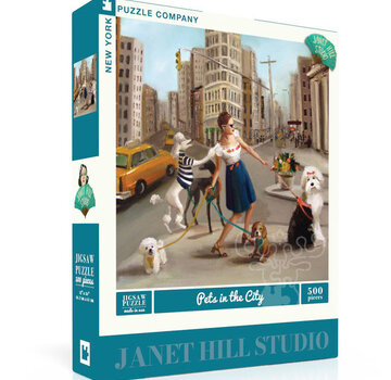 New York Puzzle Company New York Puzzle Co. Janet Hill: Pets in the City Puzzle 500pcs