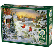 Cobble Hill Puzzles Cobble Hill Sunset Cardinals Puzzle 1000pcs