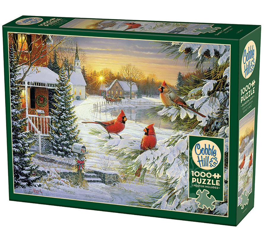 Cobble Hill Sunset Cardinals Puzzle 1000pcs