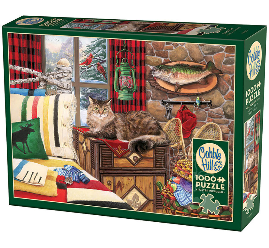 Cobble Hill Lodge Cat Puzzle 1000pcs