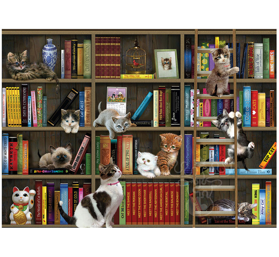 Cobble Hill Kitty Librarians Puzzle 1000pcs