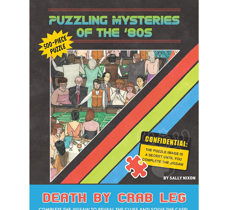 Chronicle Puzzling Mysteries of the '80s Death by Crab Leg Puzzle 500pcs
