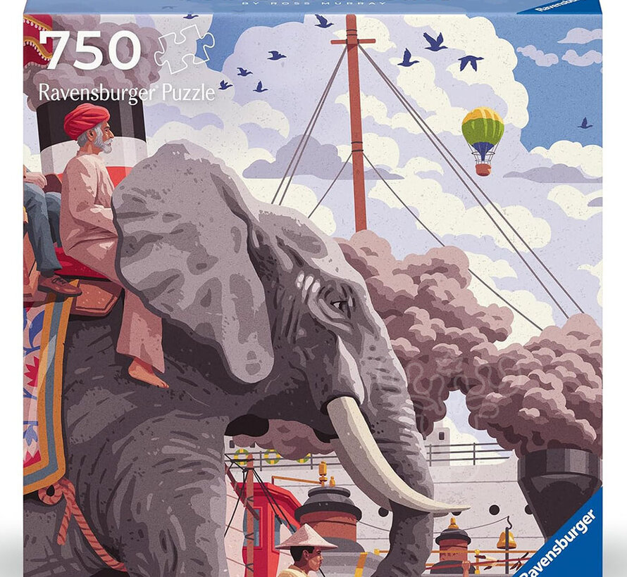 FINAL SALE Ravensburger Art & Soul: Around The World in 80 Days Puzzle 750pcs