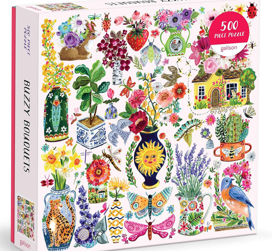 Galison Buzzy Bouquets Puzzle 500pcs