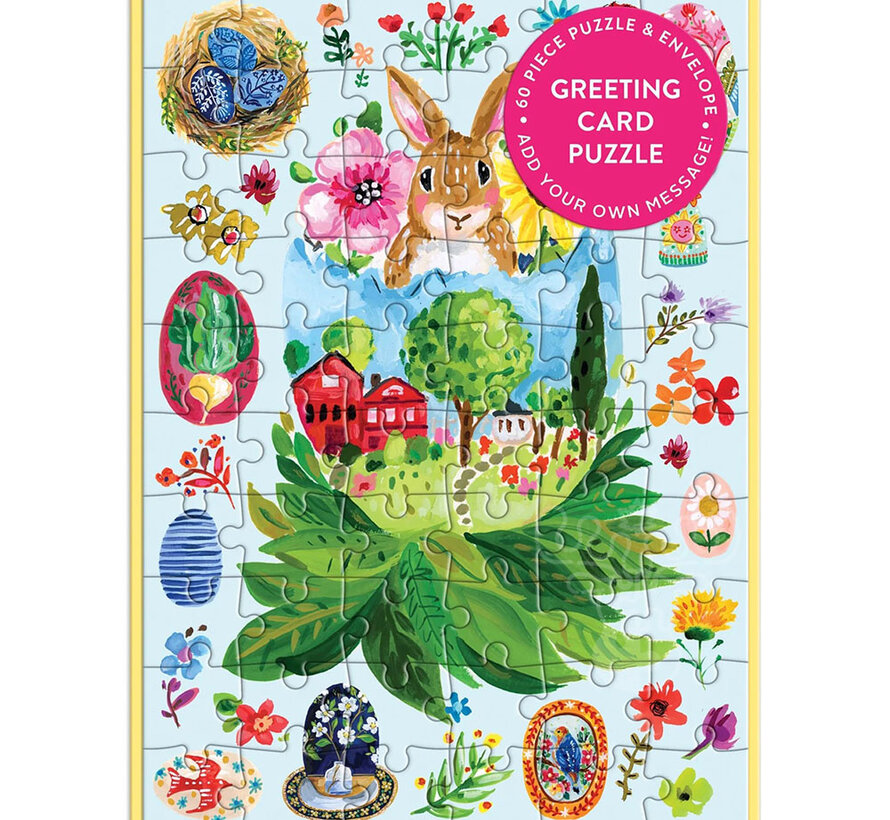 Galison Artisanal Eggs Greeting Card Puzzle 60pcs