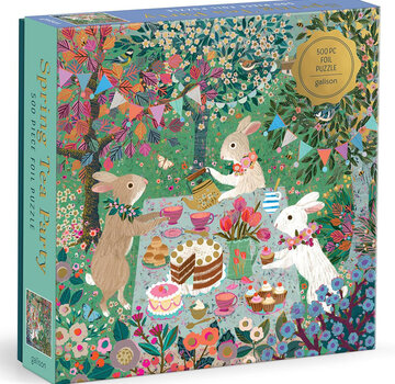 Galison Galison Spring Tea Party Foil Puzzle 500pcs
