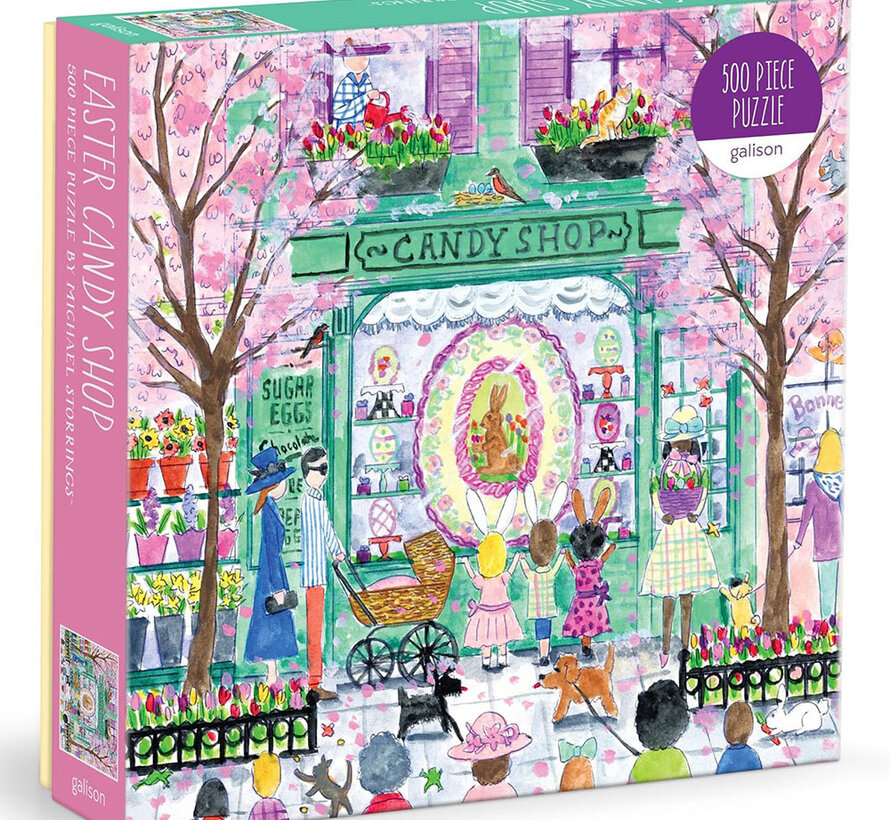 Galison Michael Storrings Easter Candy Shop Puzzle 500pcs