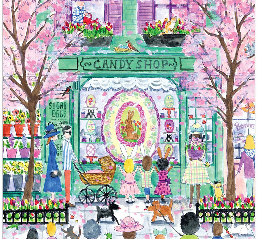 Galison Michael Storrings Easter Candy Shop Puzzle 500pcs