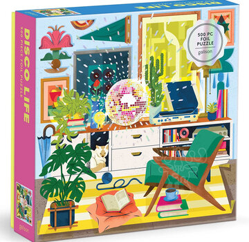 Galison Galison Disco Life Foil Puzzle 500pcs